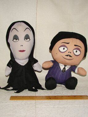 The Addams Family Movie 11" Stuffed Dolls, Morticia & Gomez,2019 MGM,Toy Factory